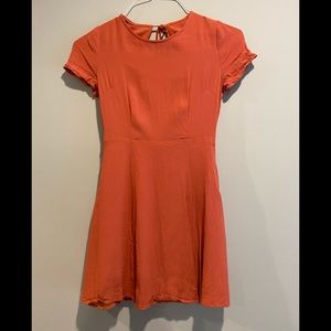 Terracotta Mini Dress with Open Back